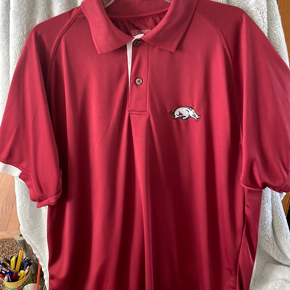 Mens Arkansas golf polo size XXL